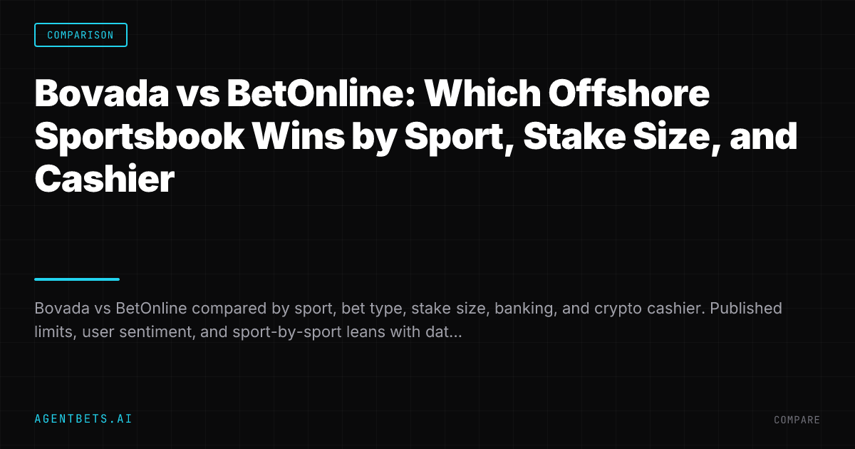 Bovada vs BetOnline: Which Offshore Sportsbook Wins by Sport, Stake Size, and Cashier
