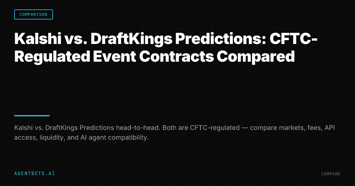 Kalshi vs. DraftKings Predictions: CFTC-Regulated Event Contracts Compared