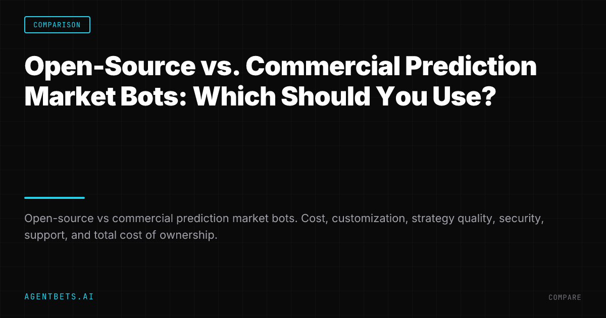 Open-Source vs. Commercial Prediction Market Bots: Which Should You Use?