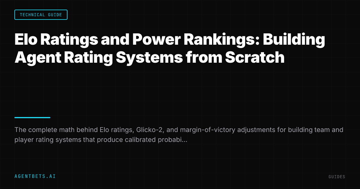 Elo Ratings and Power Rankings: Building Agent Rating Systems from Scratch