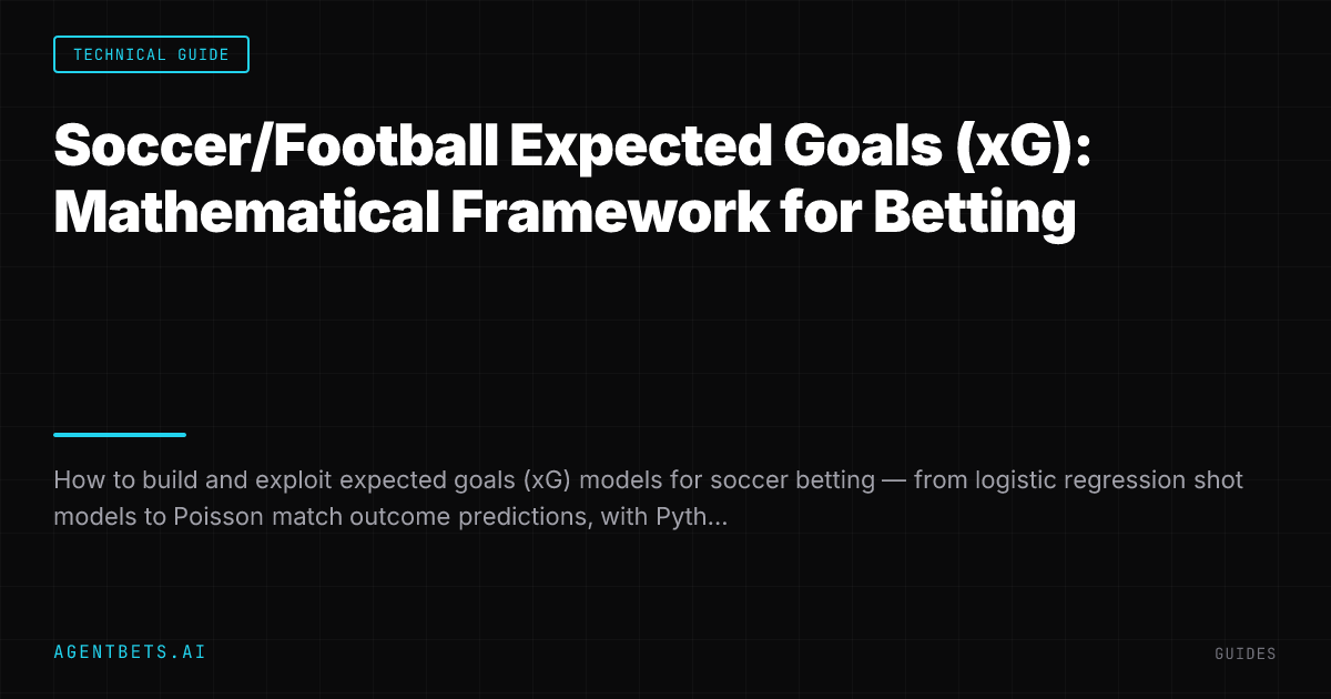 Soccer/Football Expected Goals (xG): Mathematical Framework for Betting