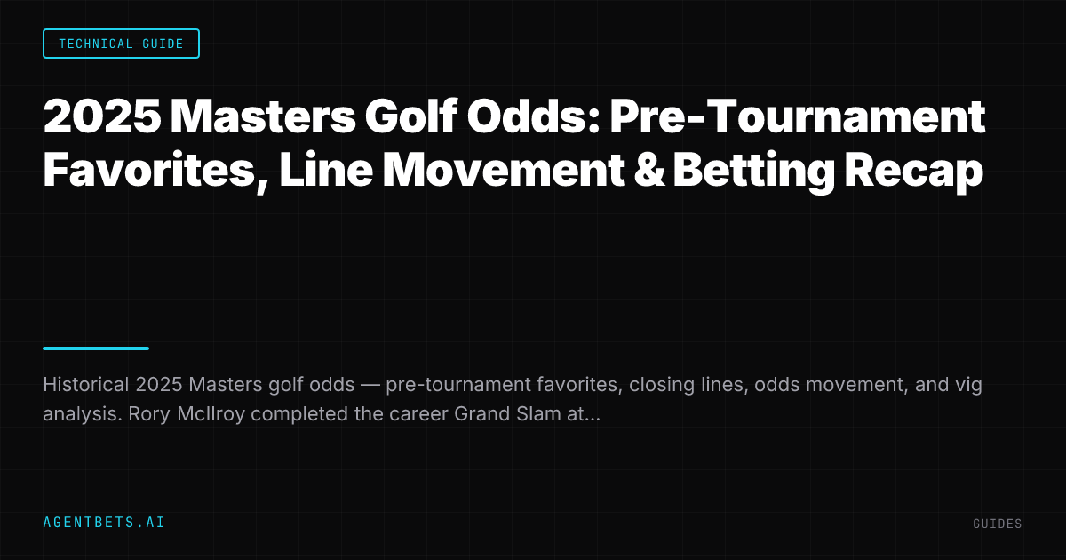 2025 Masters Golf Odds: Pre-Tournament Favorites, Line Movement & Betting Recap