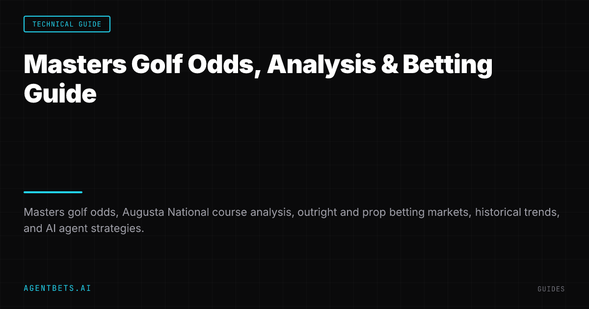 Masters Golf Odds, Analysis & Betting Guide
