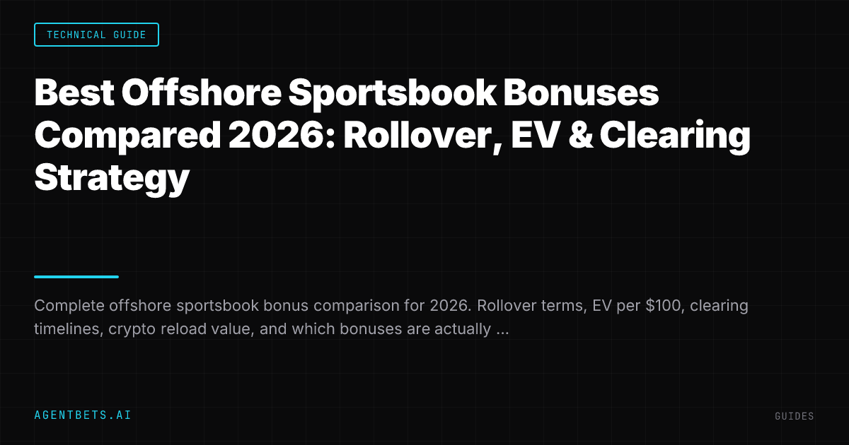 Best Offshore Sportsbook Bonuses Compared 2026: Rollover, EV & Clearing Strategy