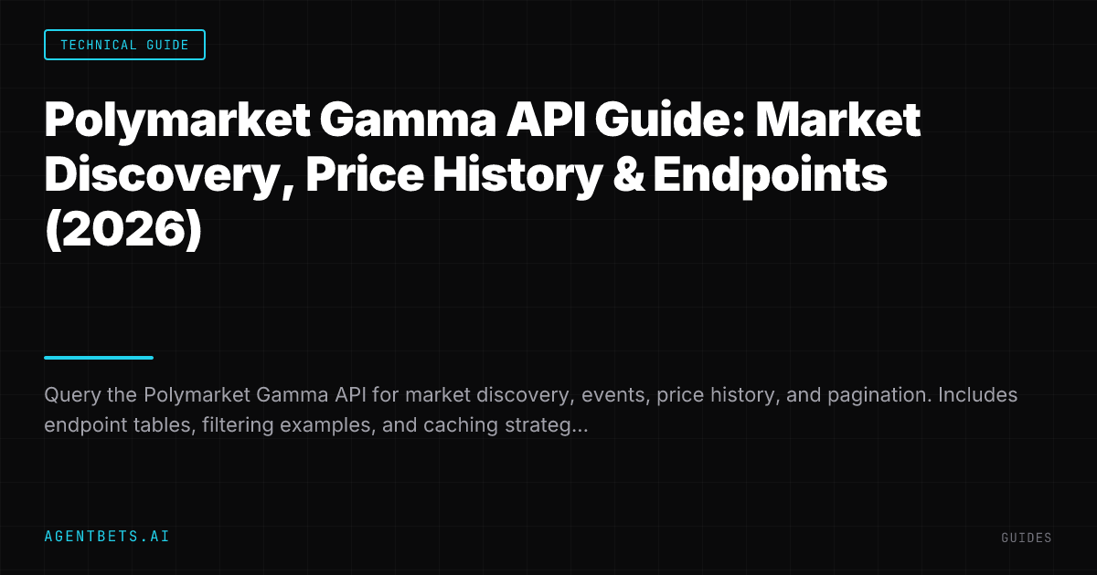 Polymarket Gamma API Guide: Market Discovery, Price History & Endpoints (2026)