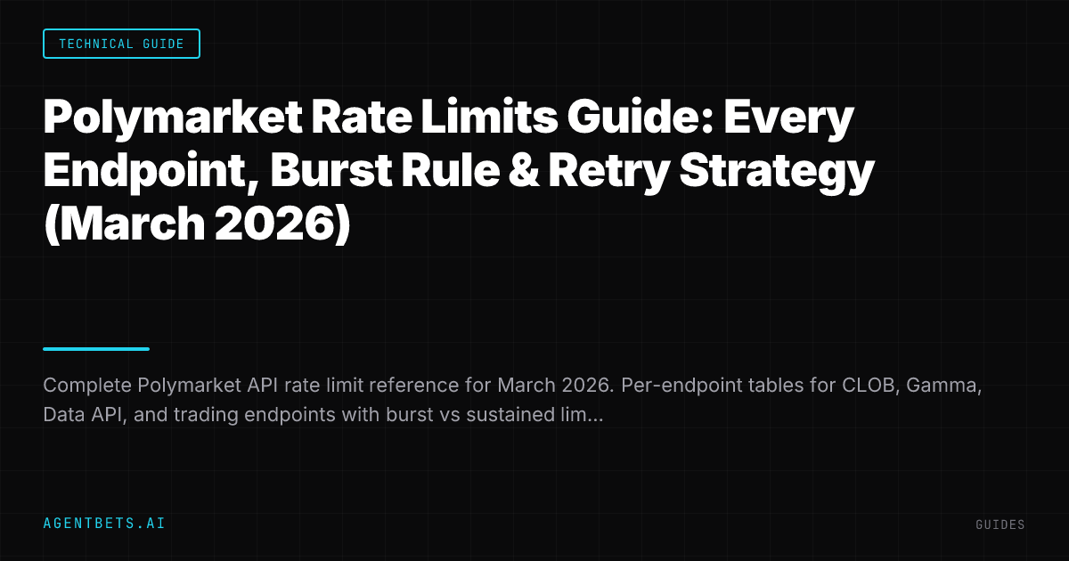 Polymarket Rate Limits Guide: Every Endpoint, Burst Rule & Retry Strategy (March 2026)