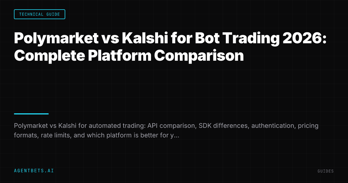 Polymarket vs Kalshi for Bot Trading 2026: Complete Platform Comparison