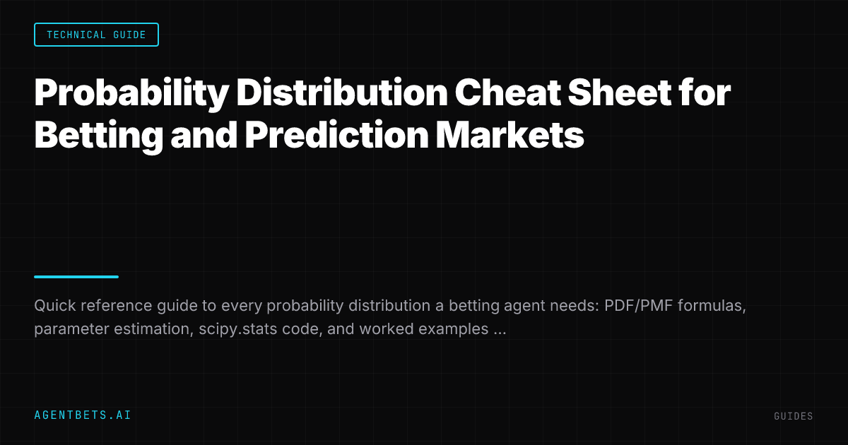 Probability Distribution Cheat Sheet for Betting and Prediction Markets