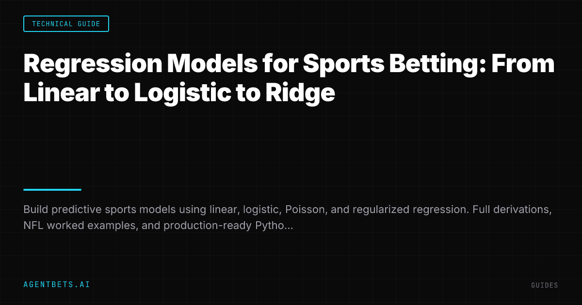 Regression Models for Sports Betting: From Linear to Logistic to Ridge