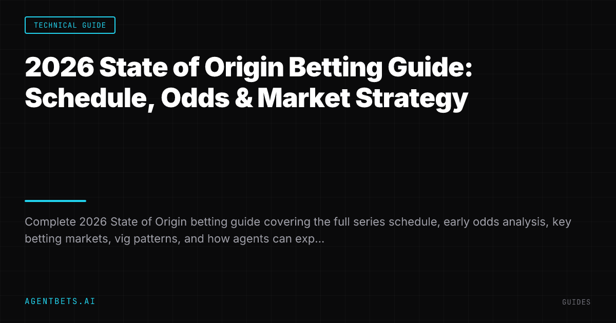 2026 State of Origin Betting Guide: Schedule, Odds & Market Strategy
