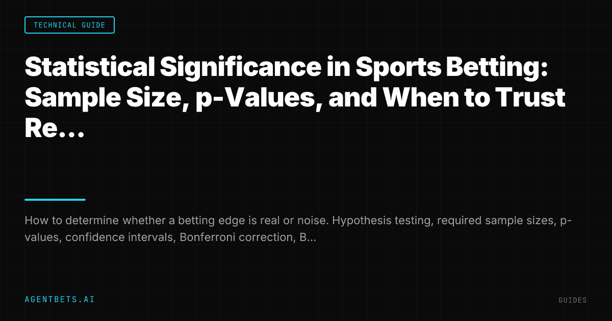 Statistical Significance in Sports Betting: Sample Size, p-Values, and When to Trust Results