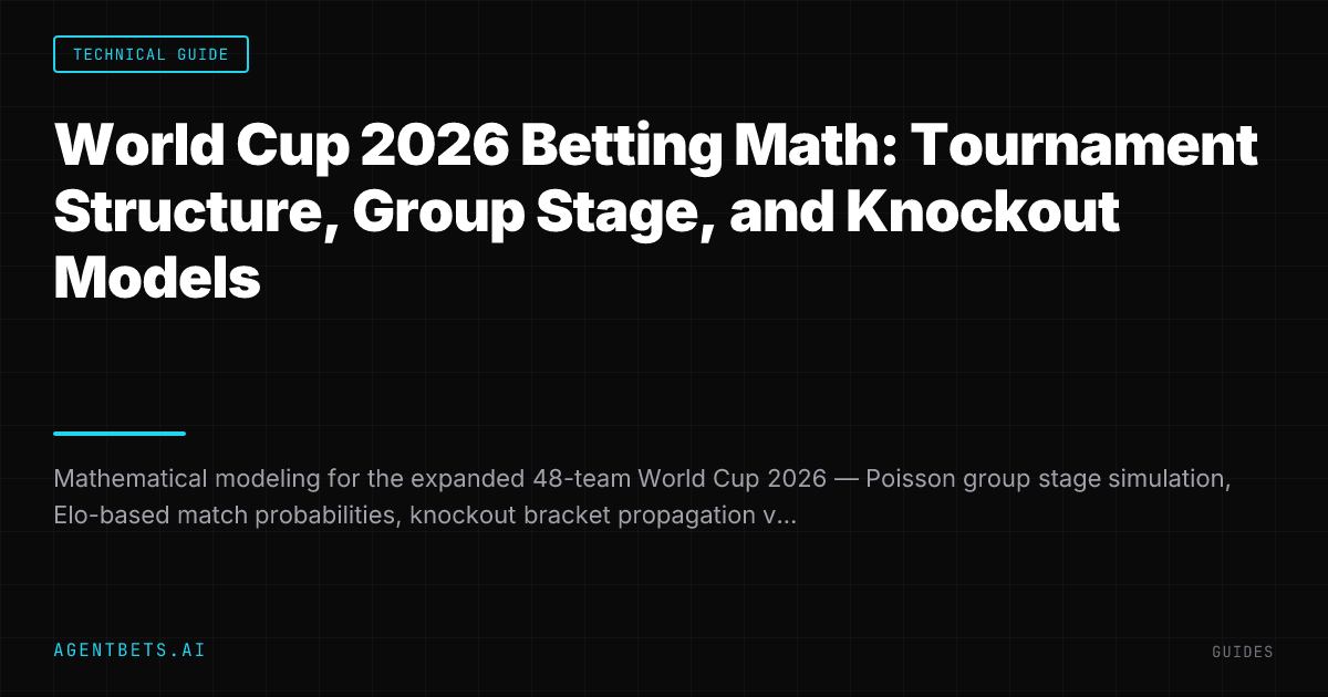 World Cup 2026 Betting Math: Tournament Structure, Group Stage, and Knockout Models