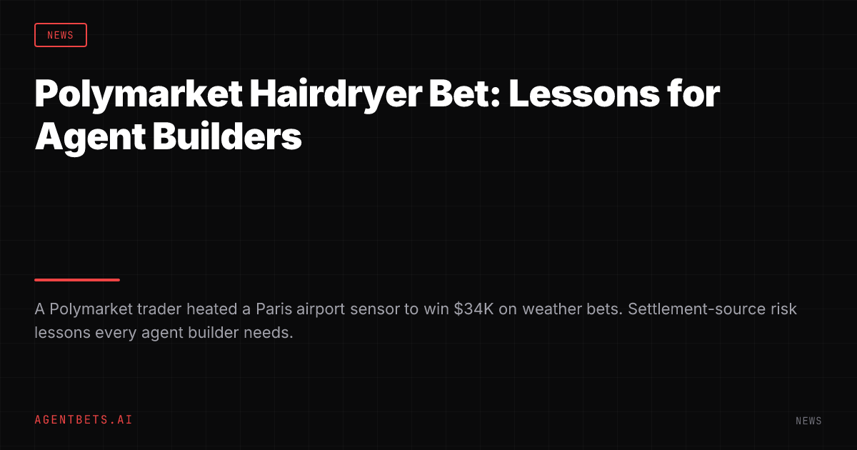 Polymarket Hairdryer Bet: Lessons for Agent Builders