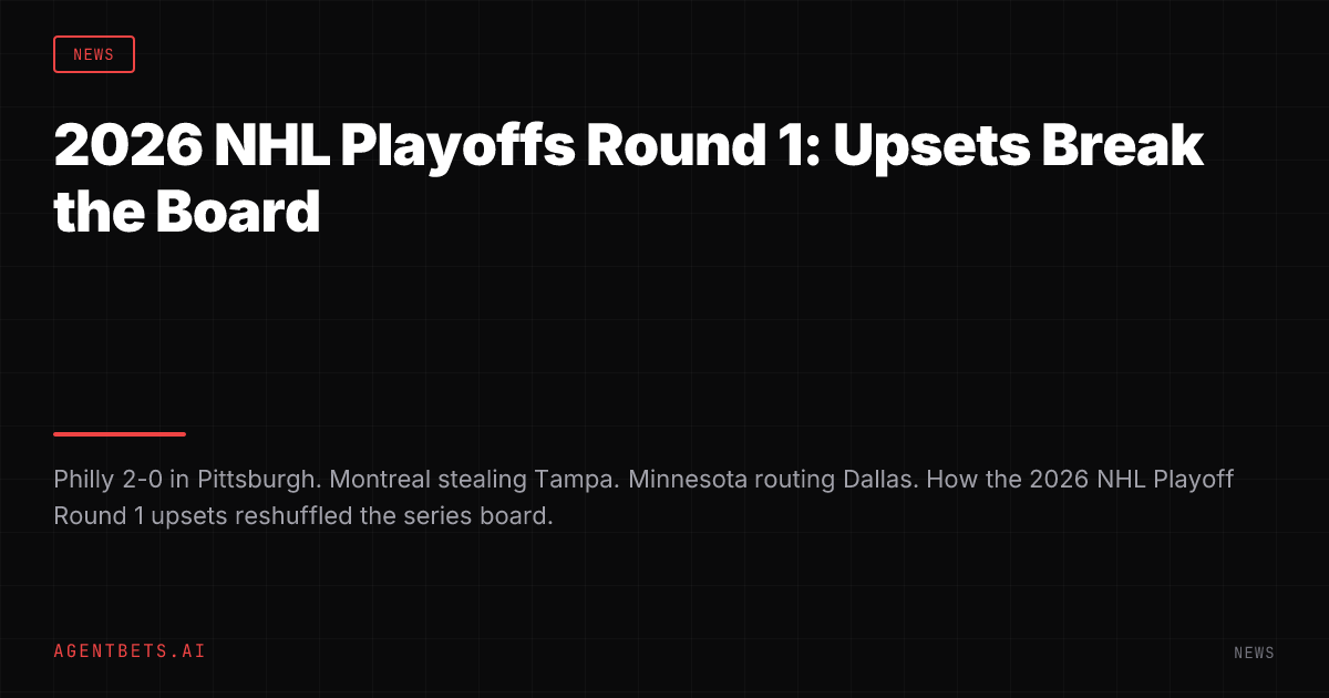 2026 NHL Playoffs Round 1: Upsets Break the Board