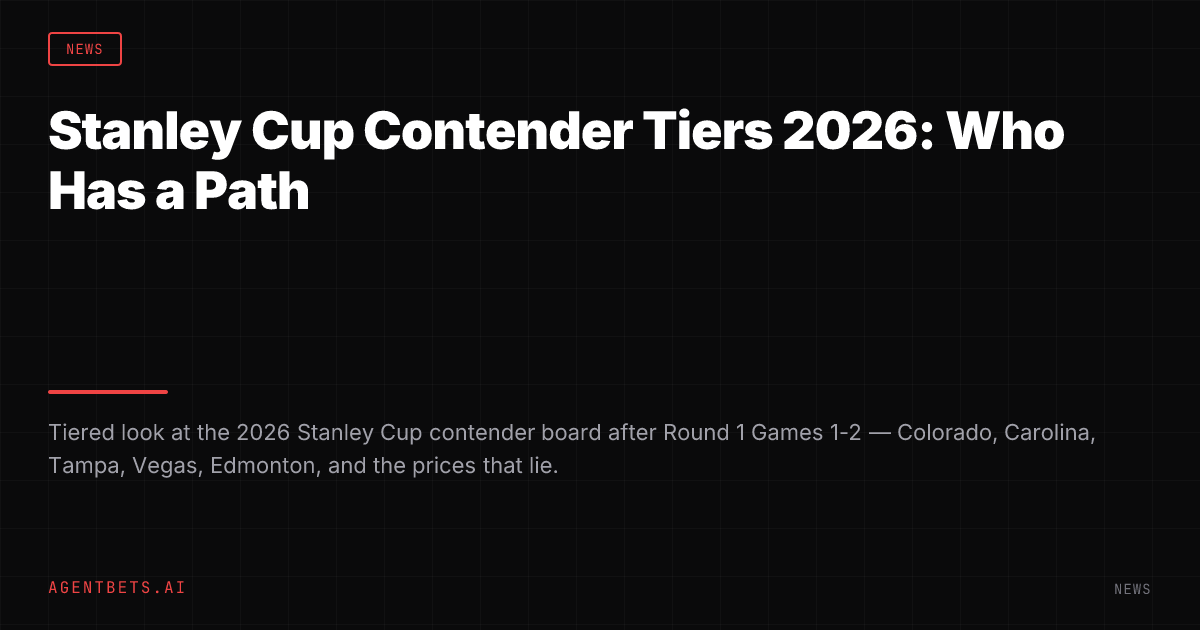 Stanley Cup Contender Tiers 2026: Who Has a Path
