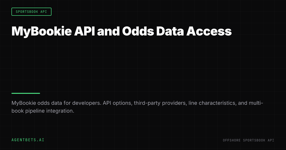 MyBookie API and Odds Data Access