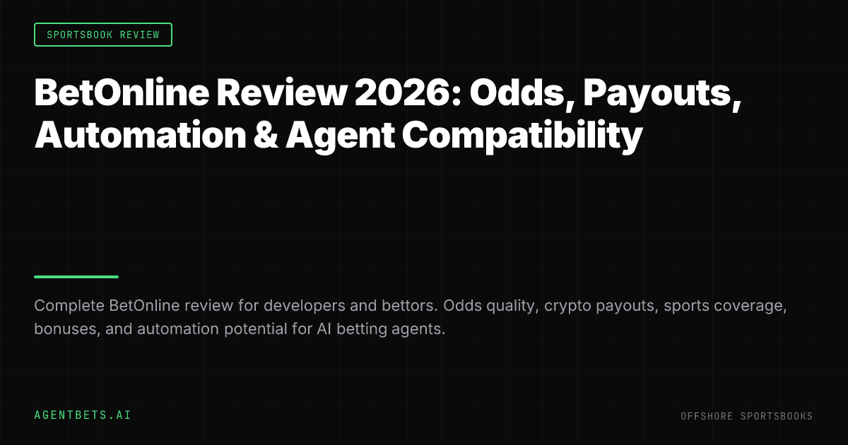 BetOnline Review 2026: Odds, Payouts, Automation & Agent Compatibility