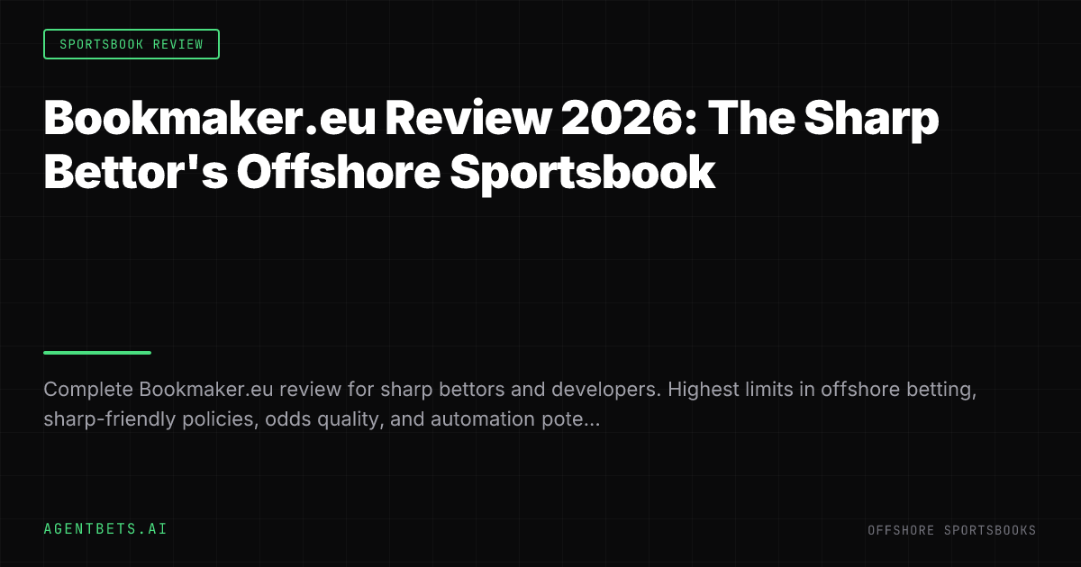 Bookmaker.eu Review 2026: The Sharp Bettor's Offshore Sportsbook