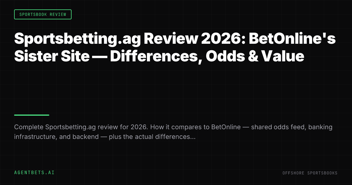 Sportsbetting.ag Review 2026: BetOnline's Sister Site — Differences, Odds & Value