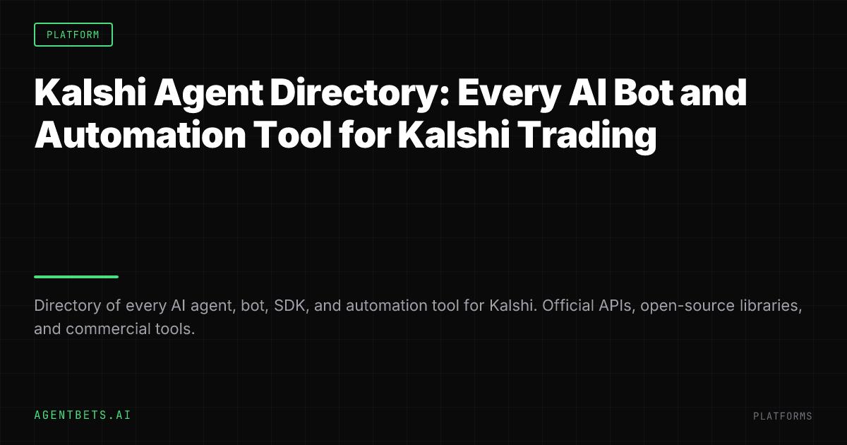 Kalshi Agent Directory: Every AI Bot and Automation Tool for Kalshi Trading