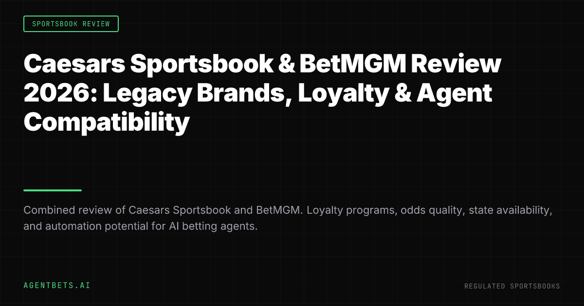 Caesars Sportsbook & BetMGM Review 2026: Legacy Brands, Loyalty & Agent Compatibility