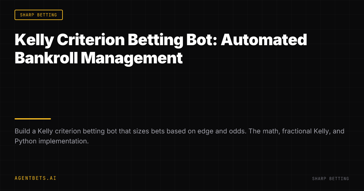 Kelly Criterion Betting Bot: Automated Bankroll Management