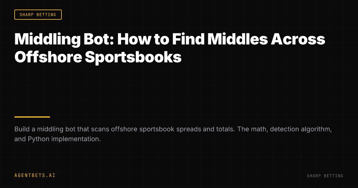 Middling Bot: How to Find Middles Across Offshore Sportsbooks