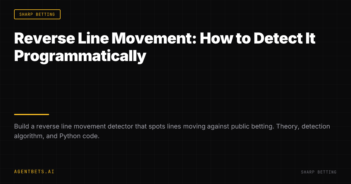 Reverse Line Movement: How to Detect It Programmatically