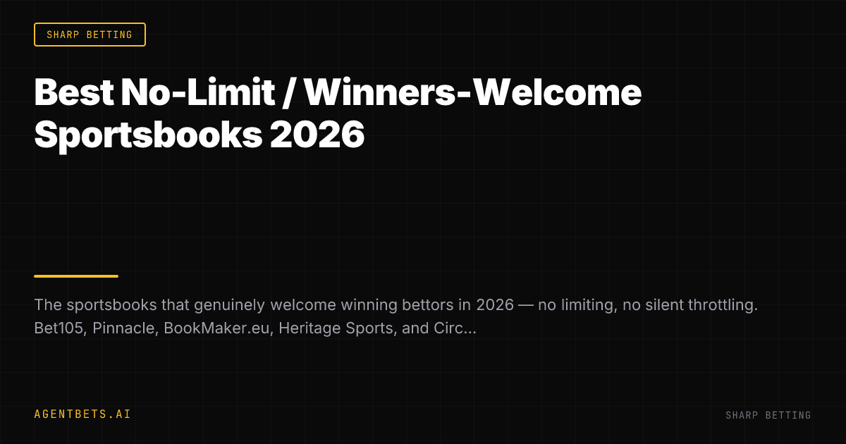 Best No-Limit / Winners-Welcome Sportsbooks 2026